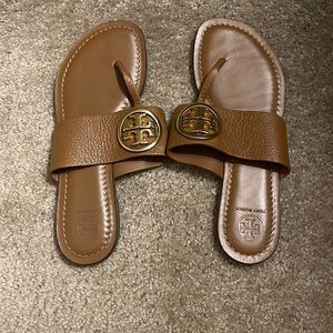 Brown Tory Burch sandals. Worn a handful of times